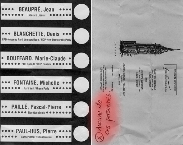 MON vote, Canada, 2011